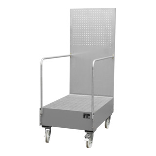 Bauer Südlohn Bac d'égouttement mobile avec paroi en tôle perforée LPW200-3, laqué