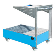 Bac de rétention mobile avec panneau perforé Bauer Südlohn LPW 200-4