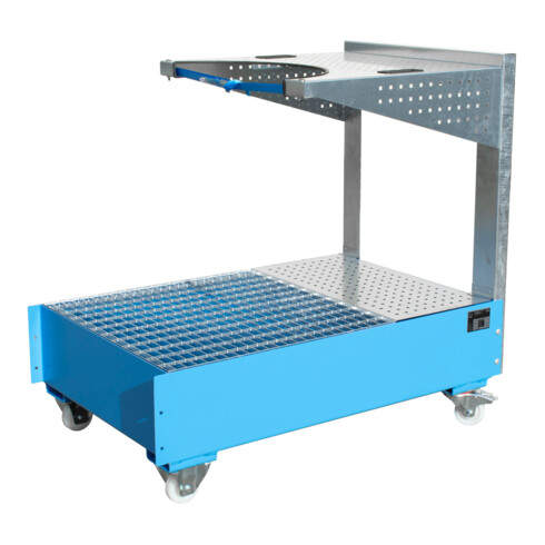 Bac de rétention mobile avec panneau perforé Bauer Südlohn LPW 200-4