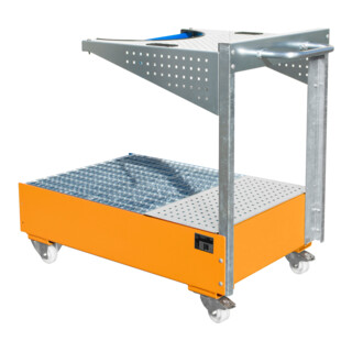 Bac de rétention mobile avec panneau perforé Bauer Südlohn LPW 200-4