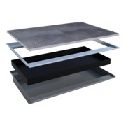 Bauer Südlohn Bac suspendu avec insert PE EHW 1800 PE, laqué, gris souris-3