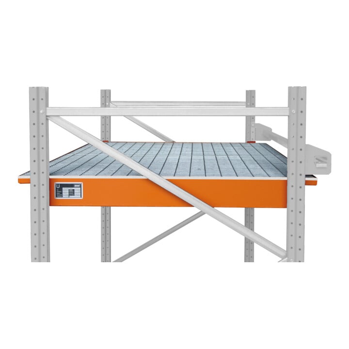 Bauer Südlohn Bac suspendu avec insert PE EHW 1800 PE, laqué, orange jaune