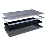 Bauer Südlohn Bac suspendu avec insert PE EHW 2200 PE, peint, gris souris-3