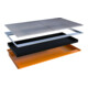 Bauer Südlohn Bac suspendu avec insert PE EHW 2200 PE, peint, orange jaune-3