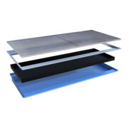 Bauer Südlohn Bac suspendu avec insert PE EHW 2700 PE, peint, bleu clair-3