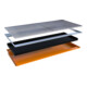 Bauer Südlohn Bac suspendu avec insert PE EHW 2700 PE, peint, orange jaune
