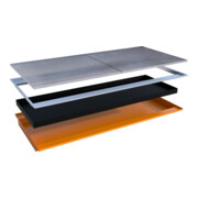 Bauer Südlohn Bac suspendu avec insert PE EHW 2700 PE, peint, orange jaune-3