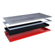 Bauer Südlohn Bac suspendu avec insert PE EHW 2700 PE, peint, rouge feu-3