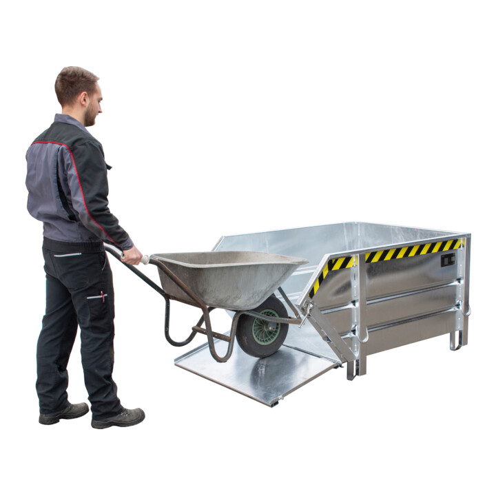 Bauer Südlohn Conteneur à matériaux de construction BBK 100, galvanisé à chaud