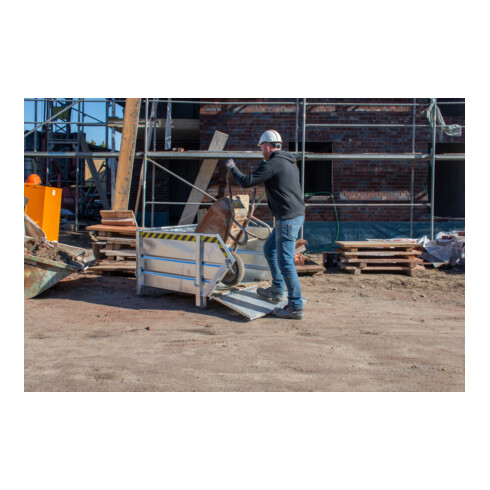 Bauer Südlohn Conteneur à matériaux de construction BBK 100, galvanisé à chaud