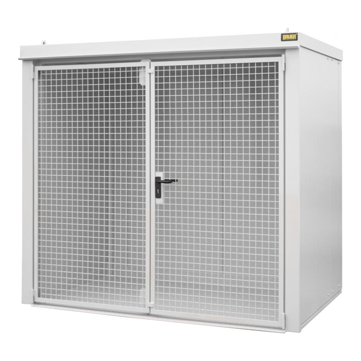 Bauer Südlohn Conteneur pour bouteilles de gaz GFC-B M3, peint, blanc grisâtre