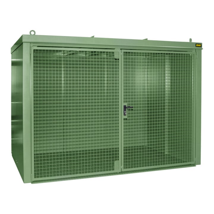 Bauer Südlohn Conteneur pour bouteilles de gaz GFC-B M5, peint, vert réséda