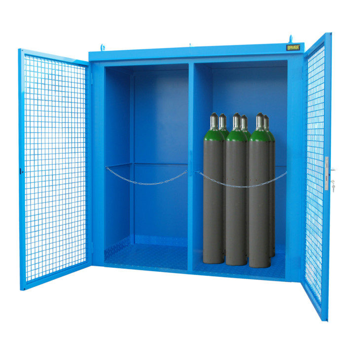 Bauer Südlohn Conteneur pour bouteilles de gaz GFC-B/W M3, peint, bleu clair