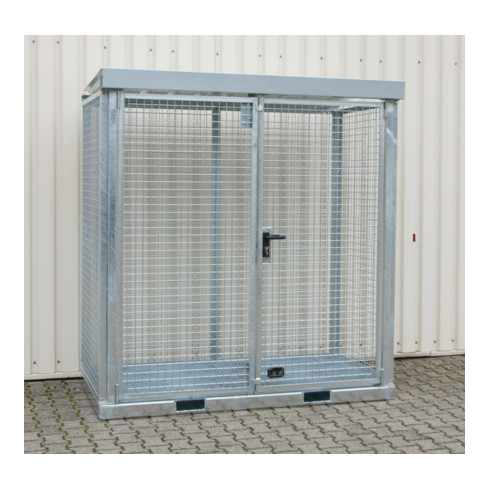 Bauer Südlohn Conteneur pour bouteilles de gaz GFC-E/G M1, galvanisé à chaud