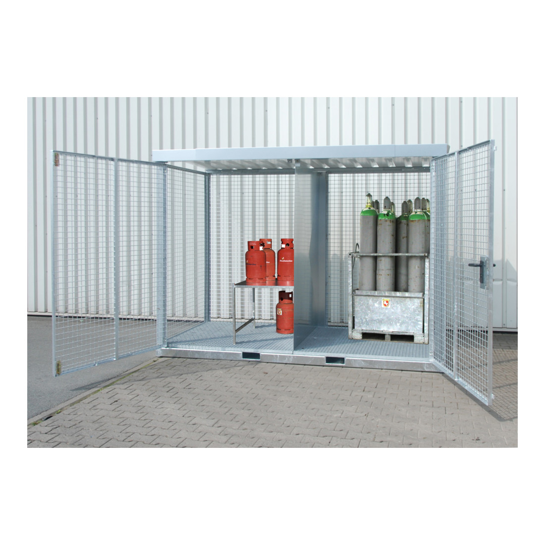 Bauer Südlohn Conteneur pour bouteilles de gaz GFC-E/G M4, galvanisé à chaud