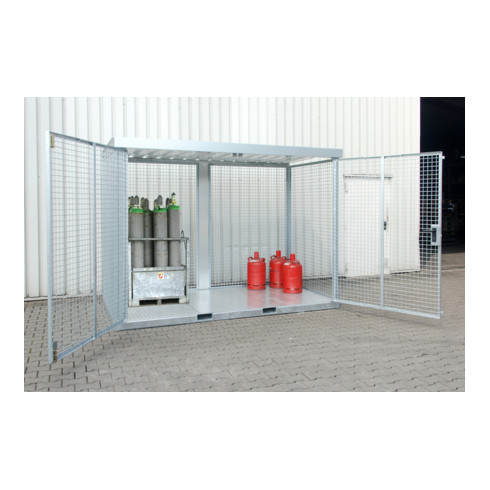 Bauer Südlohn Conteneur pour bouteilles de gaz GFC-E/T M4, galvanisé à chaud