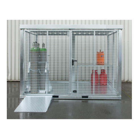 Bauer Südlohn Conteneur pour bouteilles de gaz GFC-E/T M5, galvanisé à chaud