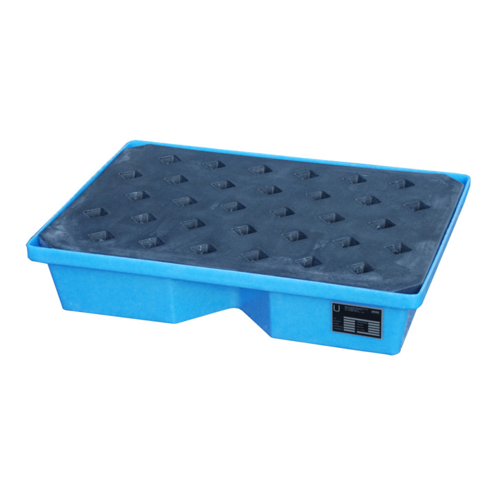 Bauer Südlohn GREEN-LINE Bac de rétention PE pour palettes KWP-P 40, polyéthylène robuste, bleu