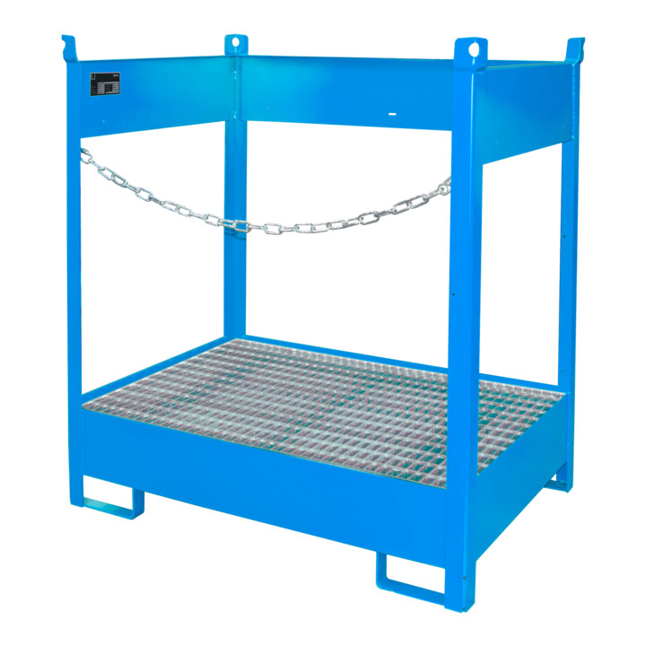 Bauer Südlohn Palette empilable pour fûts FSP-2, laquée, bleu clair