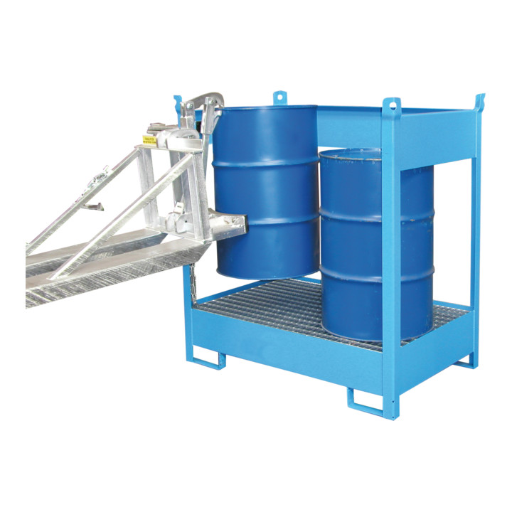 Bauer Südlohn Palette empilable pour fûts FSP-2, laquée, bleu clair