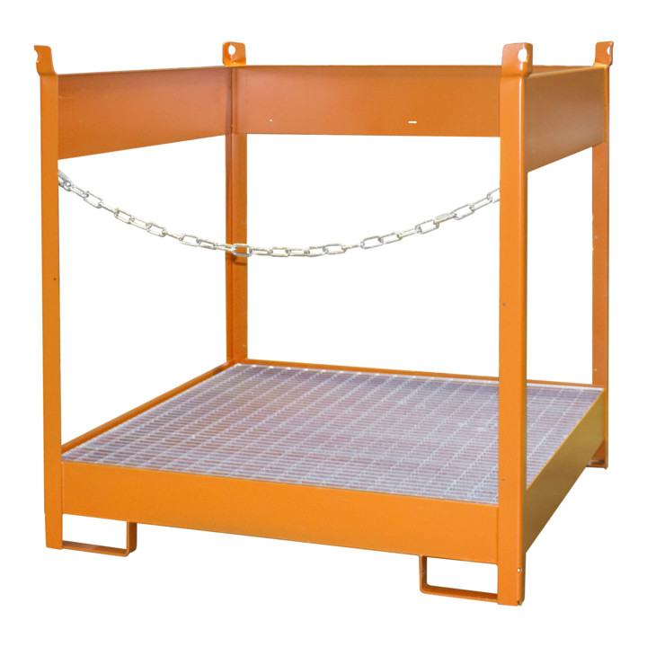 Bauer Südlohn Palette empilable pour fûts FSP-4, laquée, orange jaune