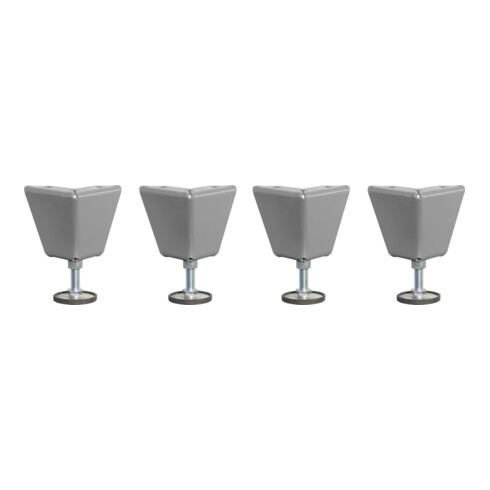 Bauer Südlohn Pieds réglables en hauteur (set de 4) pour armoire à volets roulants type RSG