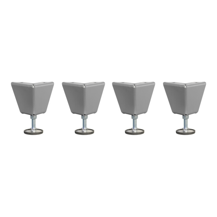 Bauer Südlohn Pieds réglables en hauteur (set de 4) pour armoire à volets roulants type RSG
