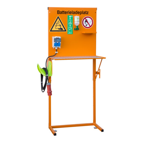 Bauer Südlohn Poste de charge batterie BL 1, laqué, orange jaune