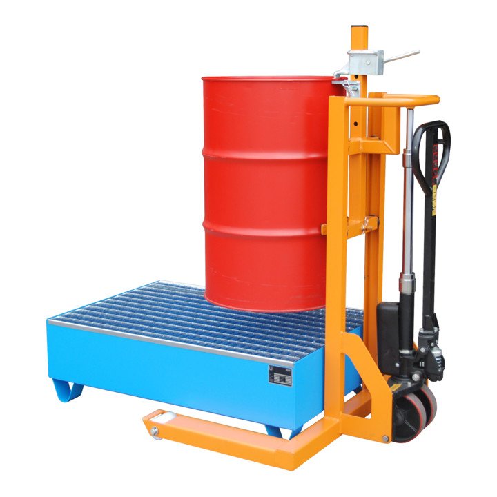Bauer Südlohn Rouleau de levage de fût FHR 600 G, peint, orange jaune