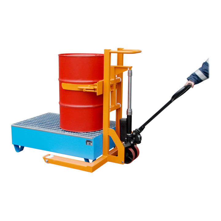 Bauer Südlohn Rouleau de levage de fût FHR 600 K, peint, orange jaune