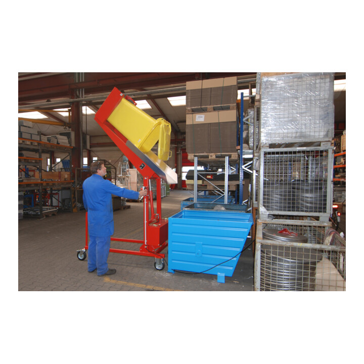 Bauer Südlohn Station de basculement pour poubelles MKS-230V, laquée, rouge feu