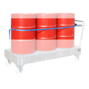 Bauer Südlohn Support de fût avec sangle pour 3 x 200 litres fûts