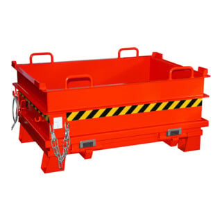 Bauer Südlohn Baustoffcontainer BC 500, lackiert, Feuerrot