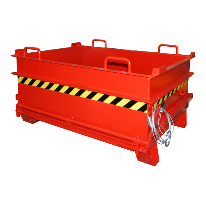 Bauer Südlohn Baustoffcontainer BC 500, lackiert, Feuerrot