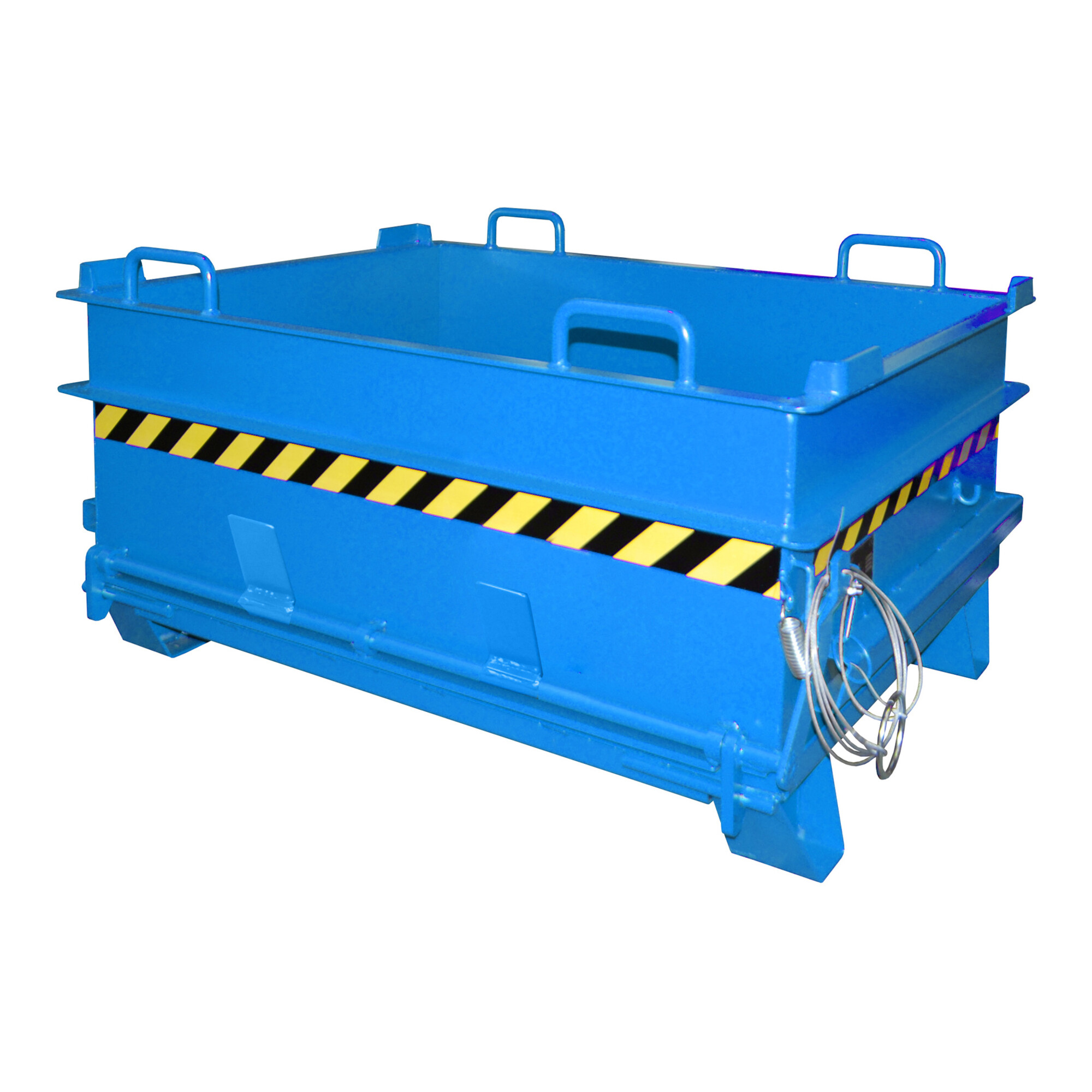 Bauer Südlohn Baustoffcontainer BC 500 (Steinklammer-Entriegelung), lackiert, Lichtblau