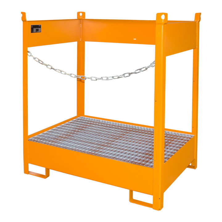 Bauer Südlohn Fass-Stapelpalette FSP-2, lackiert, Gelborange