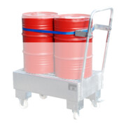 Bauer Südlohn Fasshalterung mit Spanngurt für 2 x 60 Liter Fässer