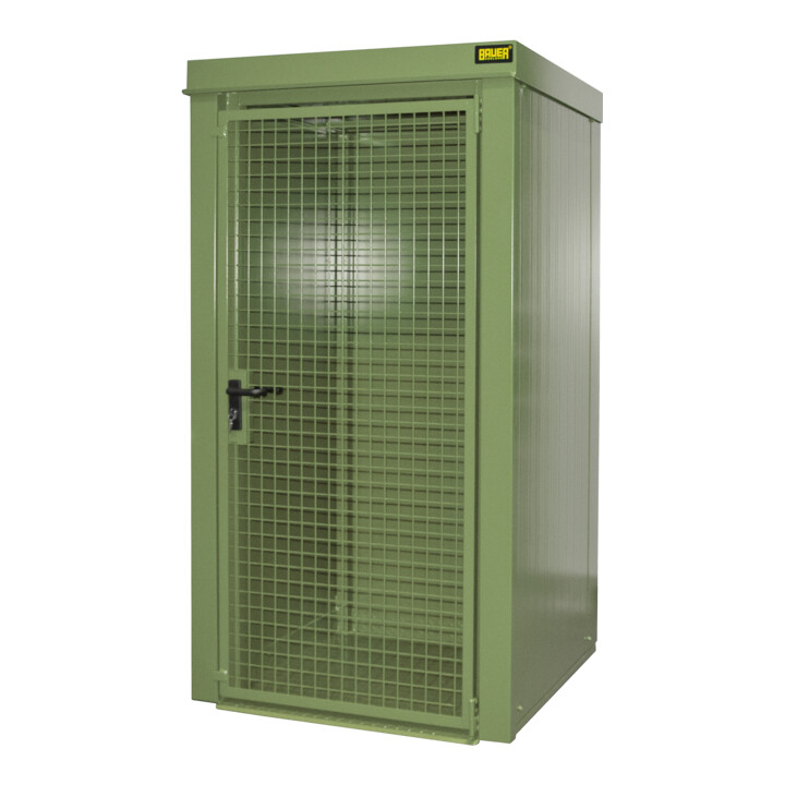 Bauer Südlohn Gasflaschen-Container GFC-B M0, lackiert, Resedagrün