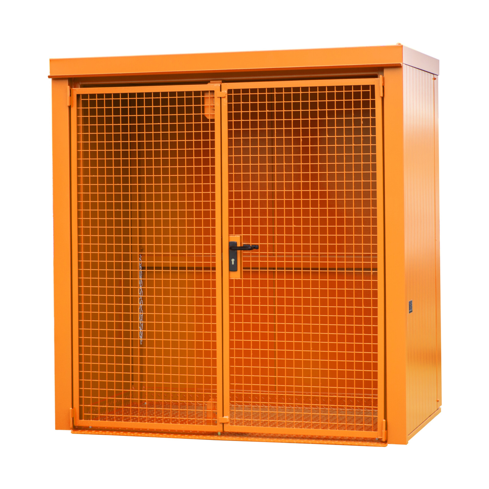 Bauer Südlohn Gasflaschen-Container GFC-B M1, lackiert, Gelborange