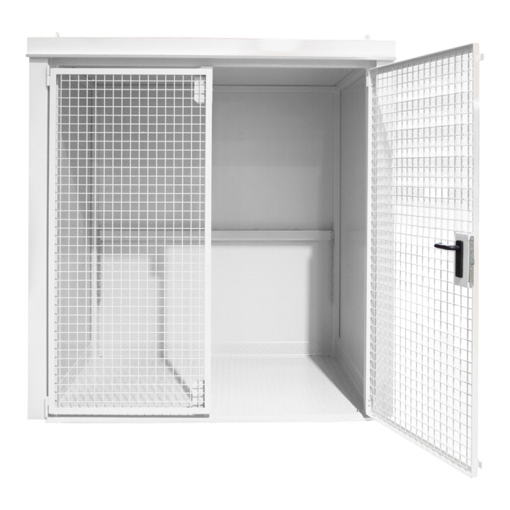 Bauer Südlohn Gasflaschen-Container GFC-B M2, lackiert, Grauweiß