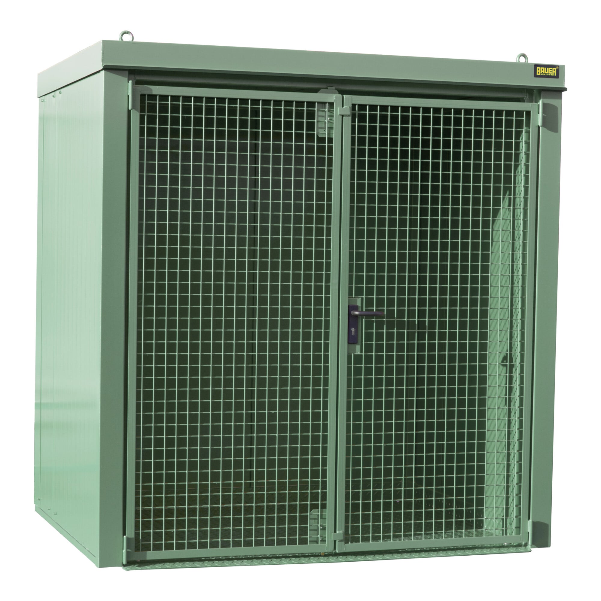 Bauer Südlohn Gasflaschen-Container GFC-B M2, lackiert, Resedagrün
