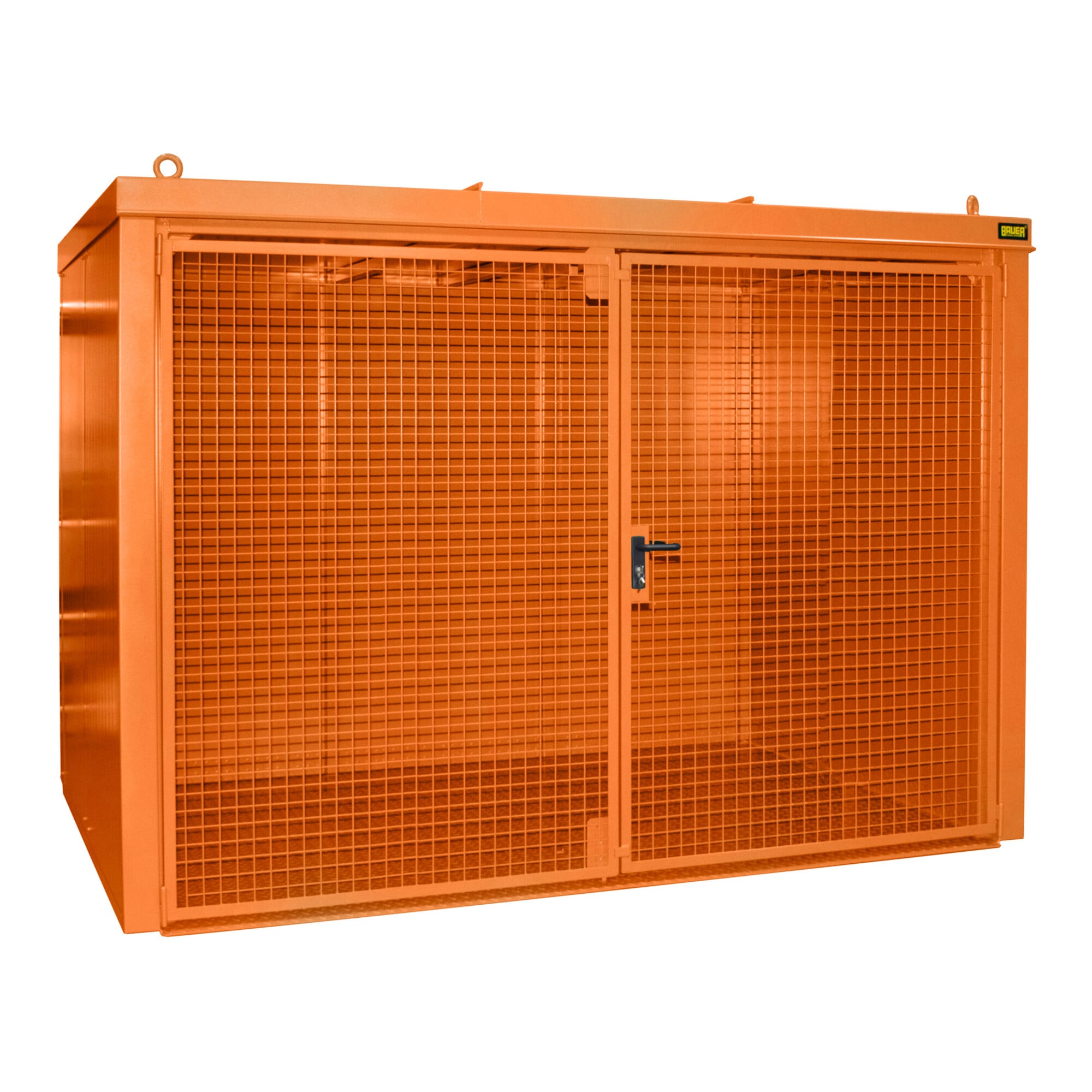 Bauer Südlohn Gasflaschen-Container GFC-B M4, lackiert, Gelborange