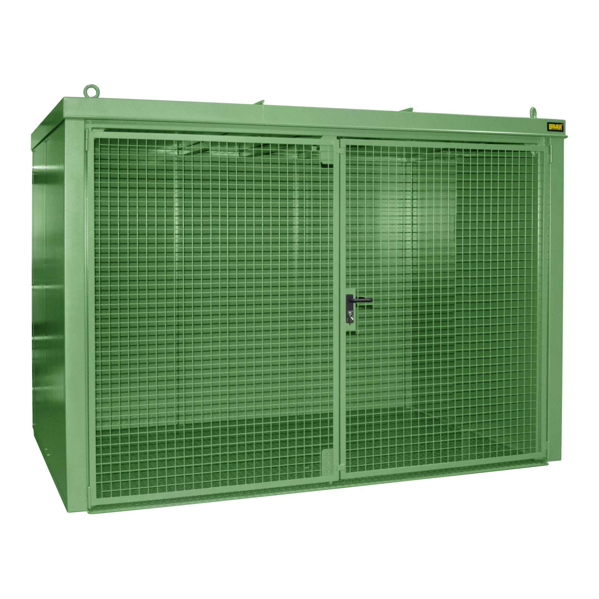 Bauer Südlohn Gasflaschen-Container GFC-B M4, lackiert, Resedagrün