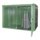 Bauer Südlohn Gasflaschen-Container GFC-B M5, lackiert, Resedagrün