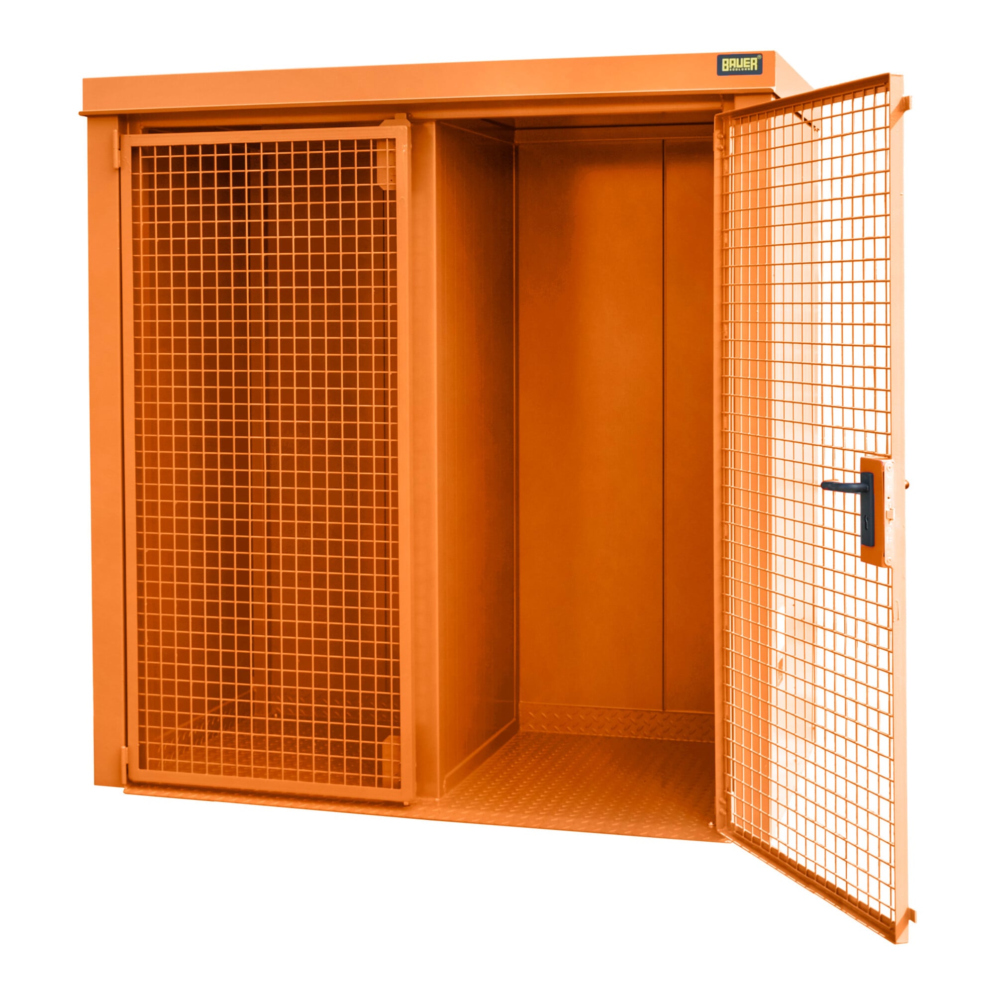 Bauer Südlohn Gasflaschen-Container GFC-B/W M1, lackiert, Gelborange