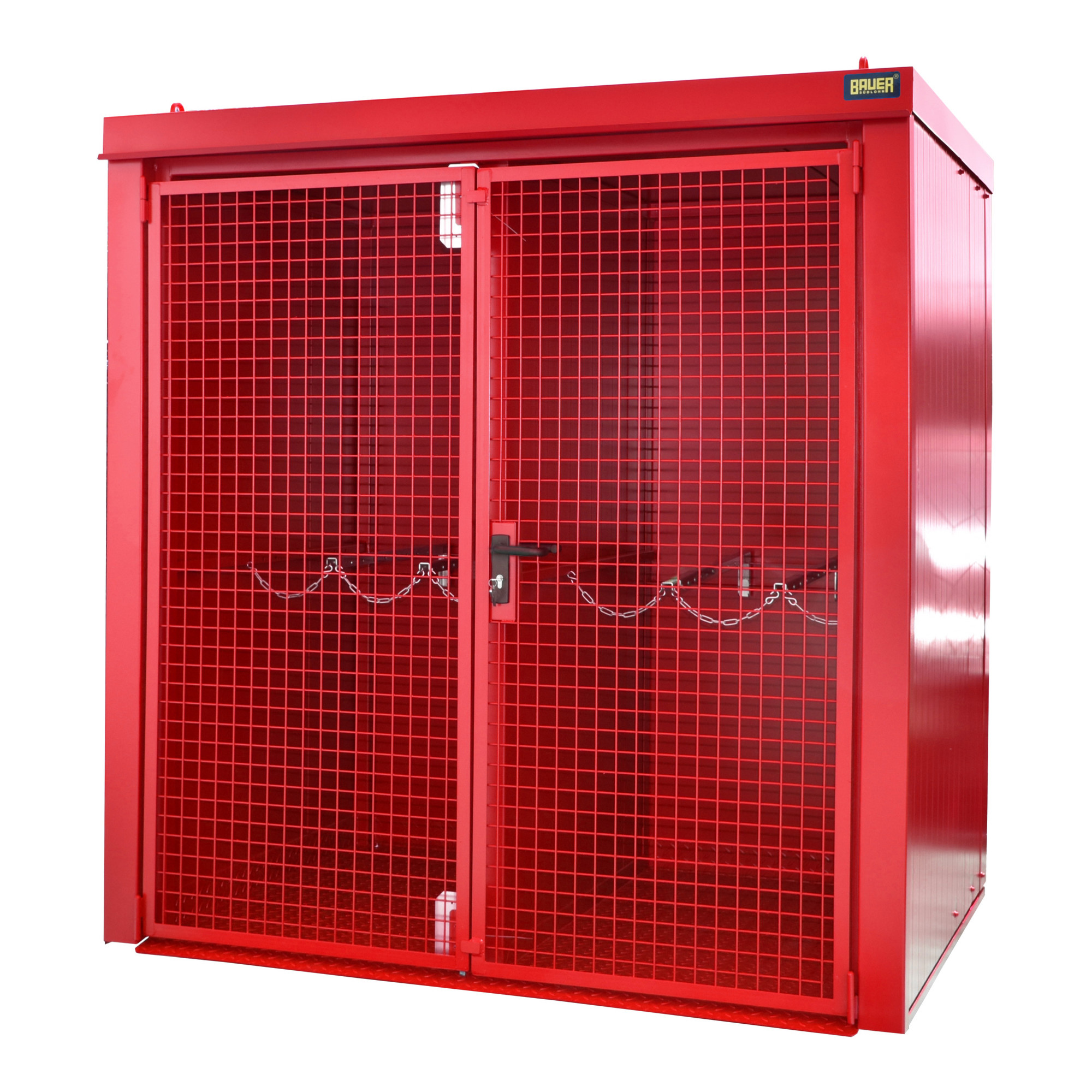 Bauer Südlohn Gasflaschen-Container GFC-B/W M2, lackiert, Feuerrot