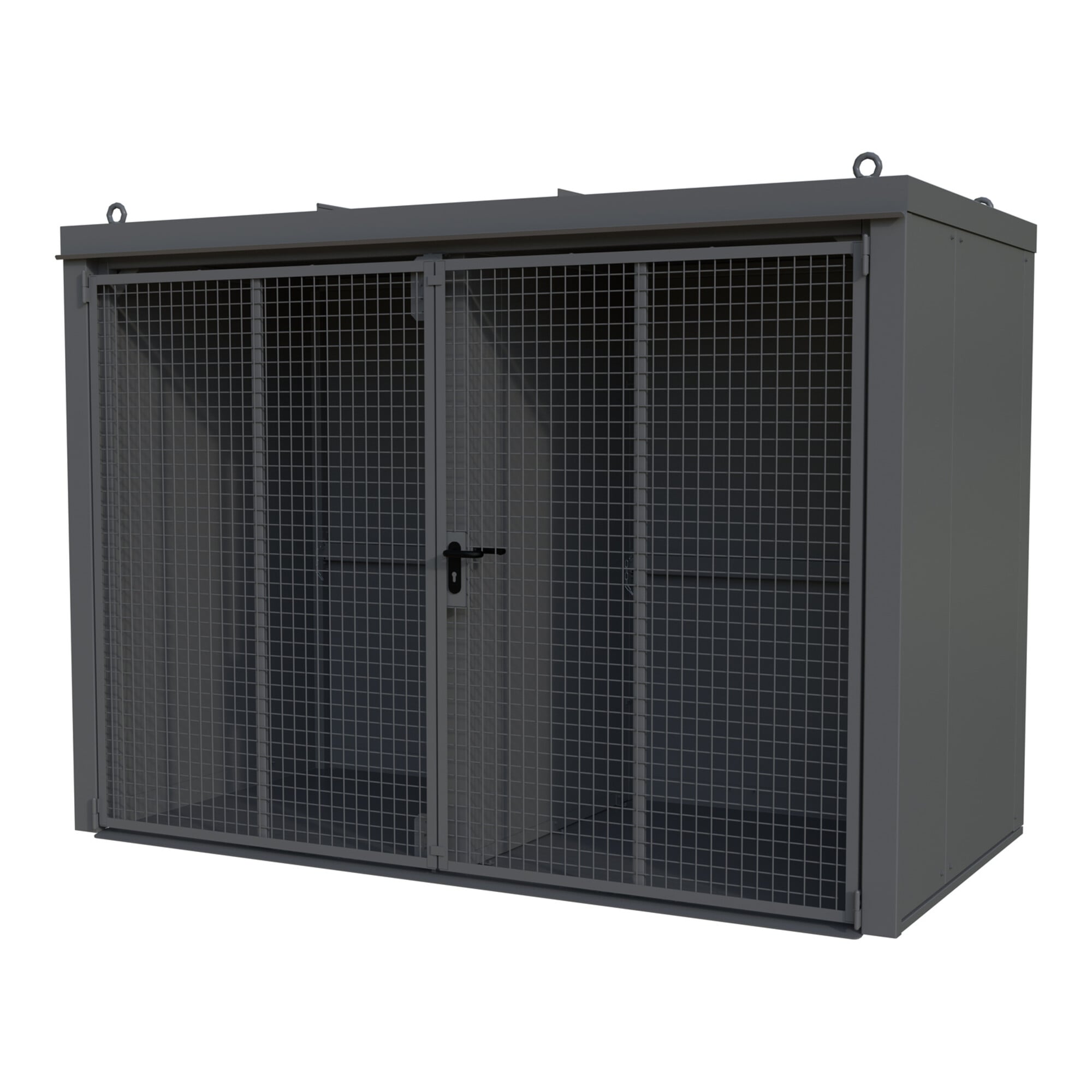 Bauer Südlohn Gasflaschen-Container GFC-B/W M4, lackiert, Mausgrau