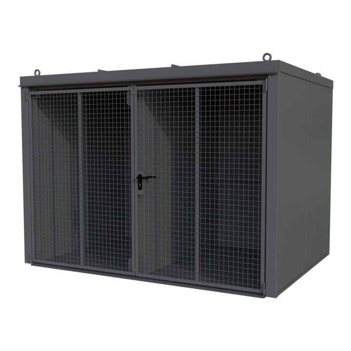 Bauer Südlohn Gasflaschen-Container GFC-B/W M5, lackiert, Mausgrau