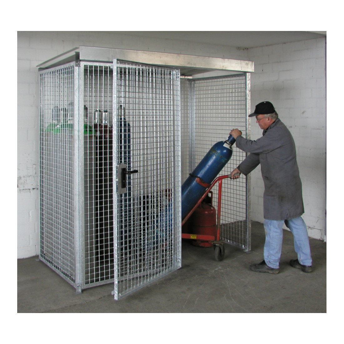 Bauer Südlohn Gasflaschen-Container GFC-M1/D, feuerverzinkt