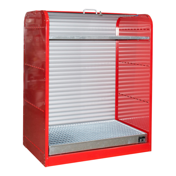 Bauer Südlohn Gefahrstoff-Rollladenschrank RSG-2, lackiert, Feuerrot